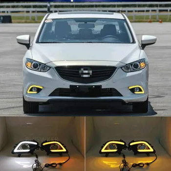 Transformarea Semnalului & intensității luminoase în stil releu 12V auto LED DRL lumini de zi cu lampa de ceață gaura pentru Mazda 6 Atenza-2016