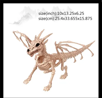 Fierbinte Dragon Schelet De Câine Animal De Din Plastic Animale Schelet De Oase De Groază Halloween Propunerii De Animale De Groaza Casa Decor Petrecere