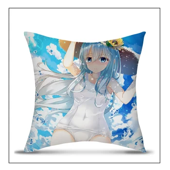 Perna Acoperi Anime Japonez Drăguț Fată Model De Decor Acasă Pic Kawaii Perna Pillowcovers Canapea Extensibila Living Masina Decor