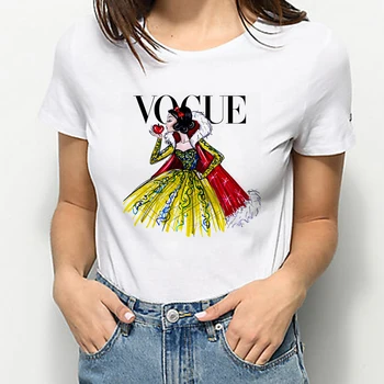 O-Gât Estetica Tricou Disney Printesa Tiana si Broscoiul Print Casual cu Maneci Scurte Funny T-shirt Femei Topuri Harajuku Tricou