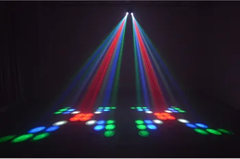 F&G Livrare Gratuita 64/128LEDs Cap Dublu Aeronava RGBW Modul Scenă Efect de Iluminat Proiector DJ Disco Ball Led Lumină de Crăciun