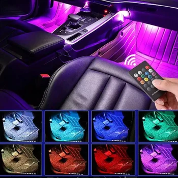 12V RGB LED Strip Flexibil EL Wire Neon Lumina 5m 6m 8m APP Control de la Distanță Bluetooth Auto de Interior Decorative Atmosfera Lumini