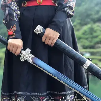 În Aer Liber, Gata De Luptă Katana Japonesa Real Mână De Ascuțit Din Oțel Forjat Catanas Japonesa Espada Samurai Sabie Japoneză Paloș