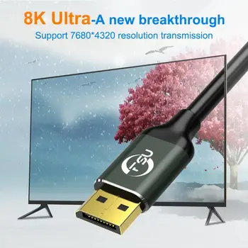 Displayport 1.4 Cablu 8K 4K HDR 165Hz 60Hz Display Port Cablu DP La DP Cablu Pentru Samsung Video PC Laptop, TV DP 1.4 8K DP Cablu