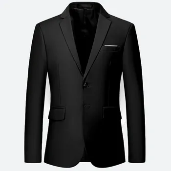 Black Sequin Blazer Casual Barbati de Afaceri Solide Două butoane de Mari Dimensiuni Costum de Top Costum Haina de Barbati se Potrivesc Formale Vestidos Formales Bărbați