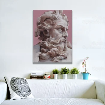 Tencuiala statuie estetica portret încadrat Panza poster de Arta de perete decor camera de zi Dormitor Decor Acasă cadru de lemn Pictura