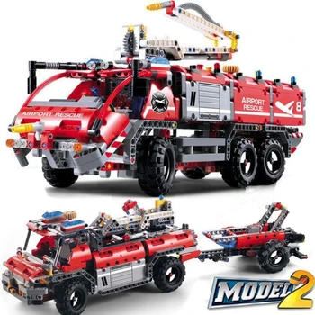 1110pcs de stingere a Incendiilor 2in1 Camioane masini de Constructii Blocuri compatibil City camion foc de Salvare blocuri Pompier Cărămizi copil