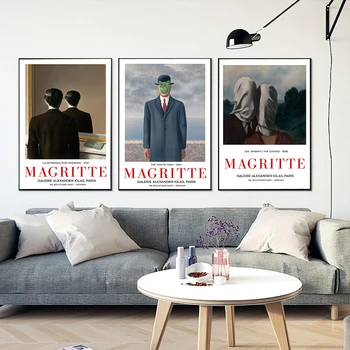 Rene Magritte Panza Pictura Suprarealismului Clasic opera de Arta Reproducerea Postere și de Imprimare Arta de Perete de Imagine pentru Camera de zi Cuadros