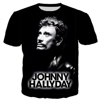 Noi Sosesc Stilul Hip-Hop Johnny Hallyday de Imprimare 3D Oameni de Moda pentru Femei T Shirt Topuri Dropshipping