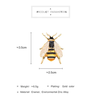 Drăguț Multicolor Email De Albine Brosa Pentru Femei, Cadouri De Culoare De Aur Din Aliaj De Insecte Pulover Haina Ace 2020 Noua Moda Bijuterii Accesorii