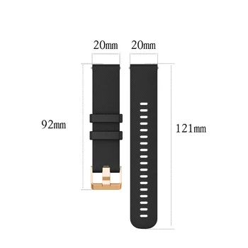 20mm silicon Original banda Curea Pentru Samsung Galaxy Watch Active 2 40/44mm / 3 41mm smartwatch-bratara Pentru Huawei GT 2 42mm