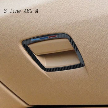 Fibra de Carbon Auto Cutie Depozitare Scule Decor Capacul Panoului de Autocolant Garnitura Pentru BMW 5 Seria 7 F10 F18 F01 F02 Accesorii de Interior