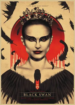 Black Swan postere de Imprimare Tapet retro Hârtie Kraft poster Moda Pentru Decor Acasă