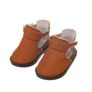 Nou Stil Roz Alb Papusa Handmade din Piele Pantofi se Potrivesc 43cm Născut Baby Doll Cizme de 18 Inch Papusa Pantofi Copii cel Mai bun Cadou de Ziua de nastere
