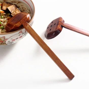 Ramen Lingură de Supă Japoneză Taitei Supa cu Lingura cu Găuri de Bucatarie din Lemn Lingură Mare coreeană Lingura Lingura de Lemn