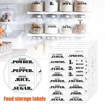 Fermă Cămară Etichete 6 Foi Transparent rezistent la apa Cămară Autocolante Alimente Etichete pentru Camara de Organizare cel Mai bun Pri