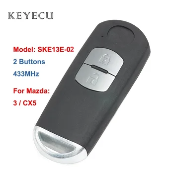 Keyecu SKE13E-02 Inteligent Cheie de la Distanță Masina 433MHz PCF7953P ID49 Chip pentru Mazda 3 BM CX-5 KE 2012 2013 2016 2017