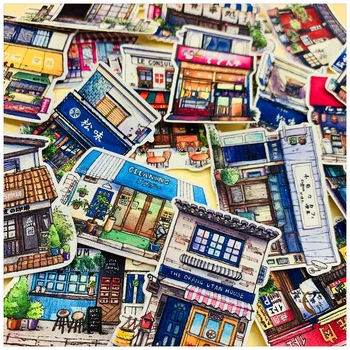 21Pcs/Pachet 2019 Japoneză Construirea Alimentare de Casă Magazin Autocolant DIY Meșteșug Scrapbooking Album Junk Jurnalul Planificator de Autocolante Decorative