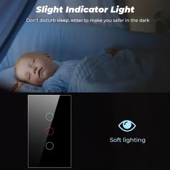 Smart Touch Comutator Standard Alb Cristal Panou de Sticlă Lumină Senzoriale Comutator Lampă de Perete Touch Switch-uri de Iluminare LED Smart Home