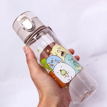 550ml Japonia Anime Sumikko Gurashi Colț Bio de Acțiune Figura Tipărite Plastic Sport Cup Creative Student Portabil Sticla cu Apa Cadou