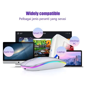 Mouse-ul fără fir Bluetooth RGB Reîncărcabilă Mouse-ul fără Fir pe Calculator Silent Mause LED cu iluminare din spate Ergonomic Mouse de Gaming Pentru PC Laptop