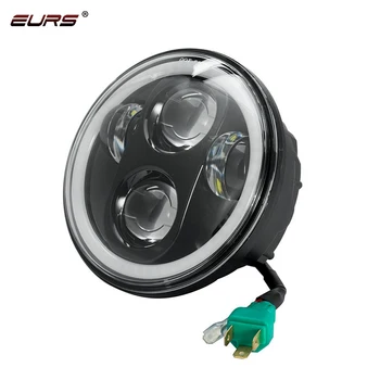 EURS 1buc 5.75 inch Rotund cu LED-uri Faruri cu Halo Alb LED-uri Faruri Auxiliare Lampa Pentru Harley Sportster Motocicleta