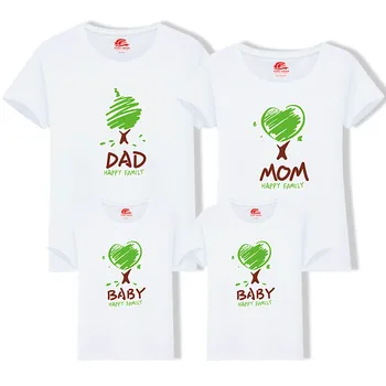Vara Potrivire Mama Fiica Haine de Potrivire Drăguț Copac Imprimare Familia Familia Potrivire Părinte-copil Tinuta Mami T-shirt
