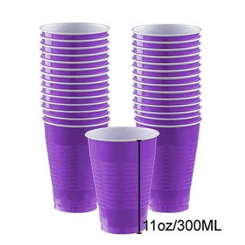 Pure Purple Party Set De Unică Folosință Din Plastic Placă Cupa Petrecere Veselă Ziua Decor Petrecere Copil De Dus De Craciun Petrecere De Nunta