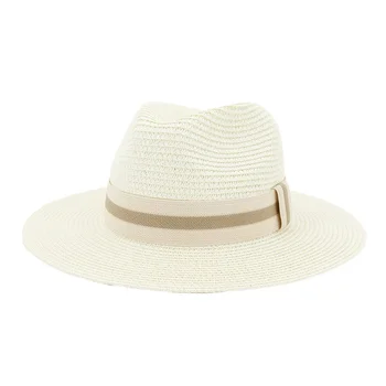 Moda pălărie Fedora pălărie femei 2021 Panama pălărie sombrero playa Panglică unisexy Elegant, tv cu Margine Largă de Jazz de vară capac de sex feminin