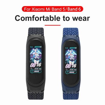 Pentru Xiaomi Mi Band 5 6 Nailon Curea Bratara Bratara Sport Respirabil Bratara Pentru Xiami Xaomi Band6 Band5 De Înlocuire Curea