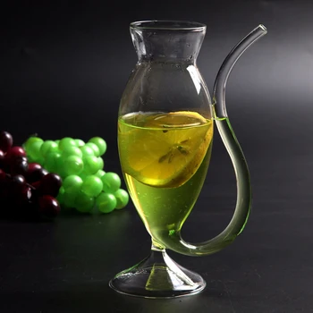 Creative Vin, Whisky-Ul Transparent De Sticlă Rezistente La Căldură Supt Sucul De Lapte Tub De Băut Paie Cupa Bucătărie Drinkware