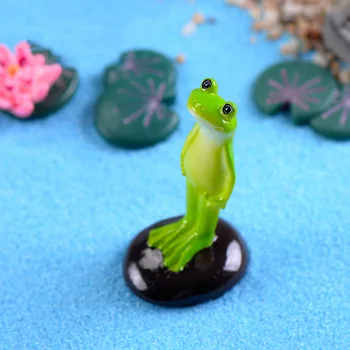 Animale Drăguț Broasca Miniaturi, Figurine Zână Accesorii De Gradina Pitici Terariu Casă De Păpuși Decor Ornamente