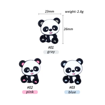 Sunrony 10buc Silicon Mini Panda șirag de mărgele Copilul Silicon Teether de Calitate Alimentară Rozătoare DIY Copil Dentitie Jucarii