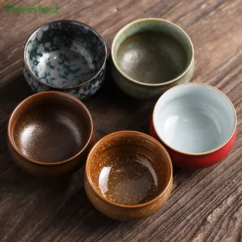 Ceramica Kung Fu Set De Ceai Ceașcă Teaware Ceramică Grosieră Cinci Elemente Cupa Cuptor Schimba Ceașcă De Ceai Set Personale Cupa Master Cup Cutie De Cadou
