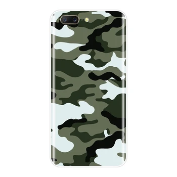 Capac spate Pentru Un Plus de 6 6T 5 5T 3 3T Moale de Silicon Camuflaj Militar de Camuflaj Armata Verde Telefon Caz Pentru OnePlus 3 3T 5 5T 6 6T