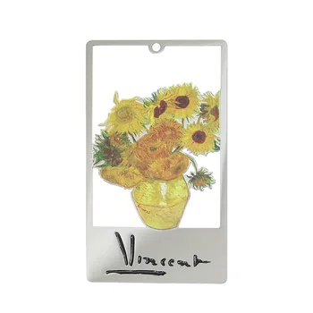 Van Gogh Serie De Lucrări Din Oțel Inoxidabil, Metal, Semne De Carte Expoziție De Artă Suveniruri Ambalaj Cutie De Cadou Cadouri De Afaceri De Floarea-Soarelui