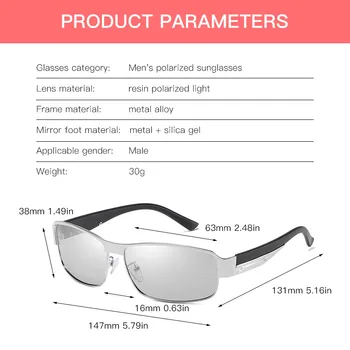 AIMISUV Dreptunghi Polarizat ochelari de Soare Pentru Barbati Black Metal Rama Vintage de Conducere Călătorie prin picurare Fotocromatică ochelari de Soare Femei UV400