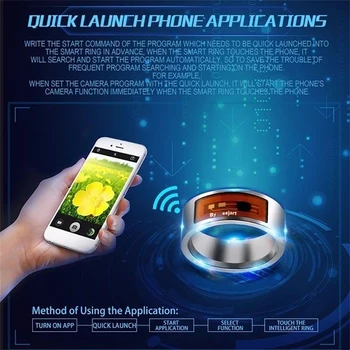 NFC Ring Multifunctional rezistent la apa Inel Inteligent Portabil Inteligent Moda Digital de Deget Inelul Inteligent Accesorii Universale