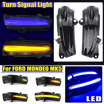 2 buc Accesorii Auto Dinamică LED Semnalizare Aripa Laterală Oglindă semnalizator Lampa Pentru Ford Mondeo MK5-2019 MK V 5