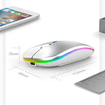 2.4 G Wireless Bluetooth LED Soareci USB Ergonomic Mouse de Gaming pentru Laptop