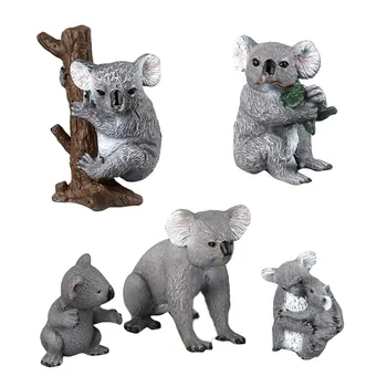 2021 Simulare Koala Jucării De Colecție Drăguț Koala Figurine Copii Animale Salbatice Model Jucării Acasă Decorare Birou Consumabile