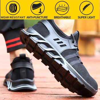 Pantofi de lucru Bărbați Puncție-dovada de Protecție Pantofi de Lucru Non-slip pentru Femei Respirabil Pantofi de protecție