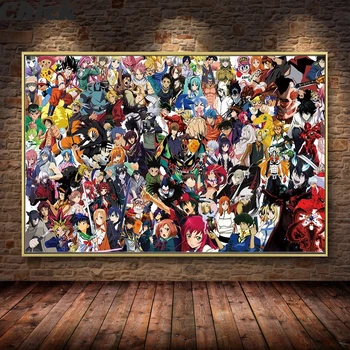 Anime-ul japonez de Desene animate Film Ulei de Postere si Printuri Panza Pictura Arta de Perete de Poze Camera Pentru Camera de zi de Decorare Acasă