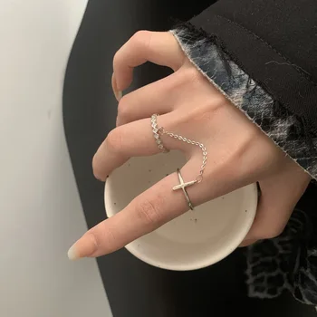 2021 Moda Design Simplu anillos Vintage de Culoare Argintie Comun Inele Seturi de Bijuterii Femei Versiunea coreeană Comun Inele