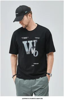 KK856 2021 vară nouă tendință de personalitate distractiv de imprimare rotund gât vrac bărbați cu mânecă scurtă T-shirt