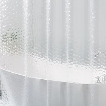 Clar Perdea de Duș din Plastic Alb rezistent la apa de Baie Perdele de Linie Transparentă Baie Mucegai PEVA Casa de Lux cu Cârlige