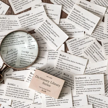 Aesth 100buc/pachet Scrisoare Mini Carte de Hârtie Materiale pentru Deco Scrapbooking Carduri de a Face Junk Jurnalul Proiect DIY Hârtie de Epocă