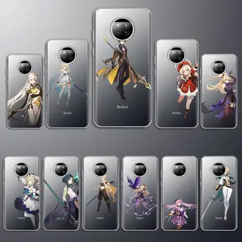 Anime Genshin Impact Caz de Telefon Transparent pentru Xiaomi mi Redmi nota 10 t 8 9 pro lite 11 Samsung S 8 9 10 20