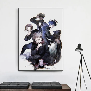 Anime Jujutsu Kaisen Yuji Gojo Satoru Poster Print De Arta De Perete Tablou De Familie Camera De Zi De Decorare Imagine