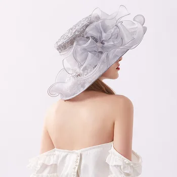 Nunta pălărie paiete chapeau mariage femme facinator pălării de aur negru pentru femei elegante de mireasa palarie accesorii de nunta 2020